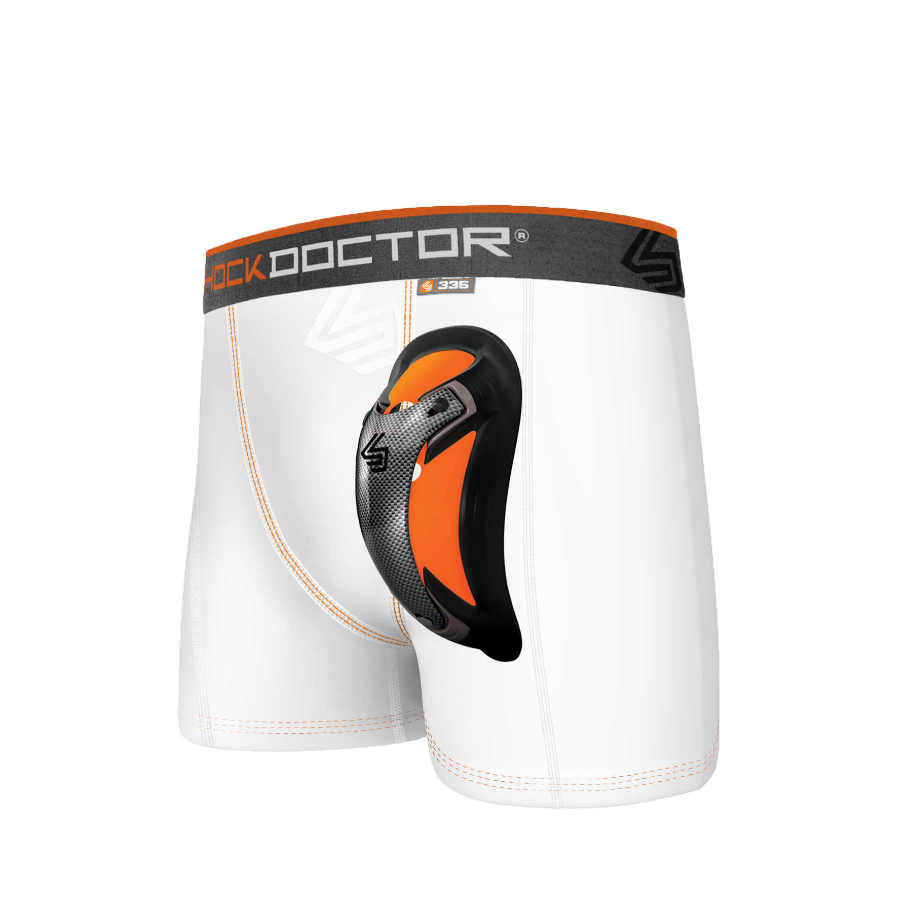 Shock Doctor Men's Ultra Pro Boxer Compression Short w/Ultra Cup - WHITE